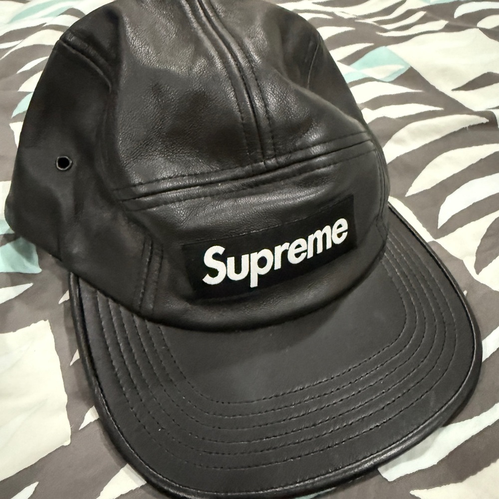Supreme Black 5-Panel Camp Hat